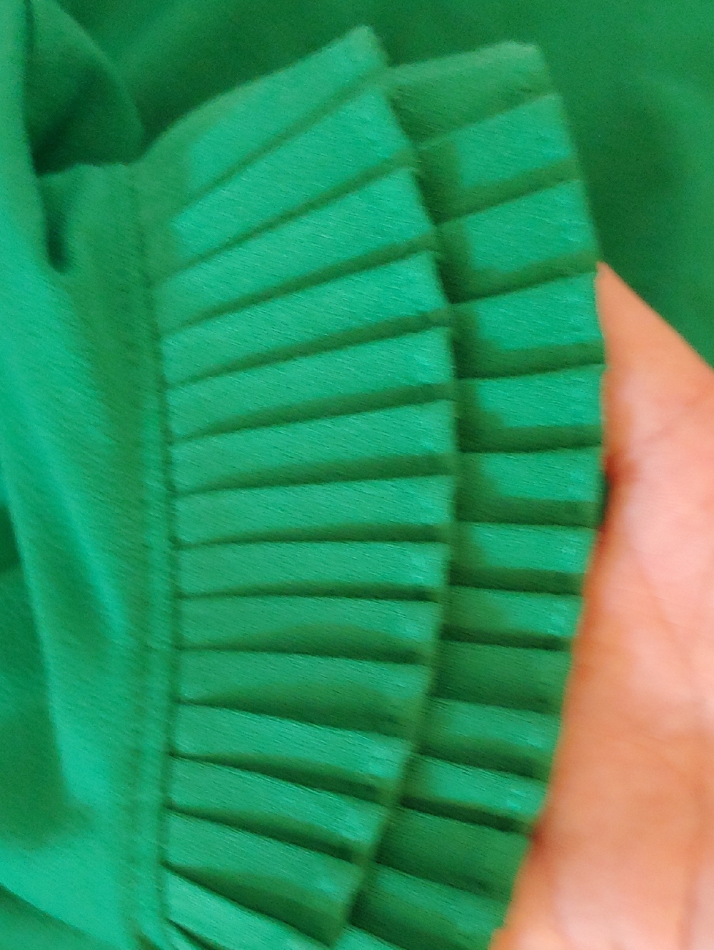 Adrianna Papell Pleated Sleeve Blouse – Medium - Picture 3 of 7